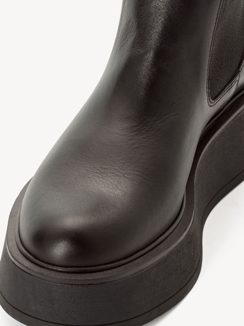 Leren Chelseaboot - zwart, BLACK LEATHER, hi-res