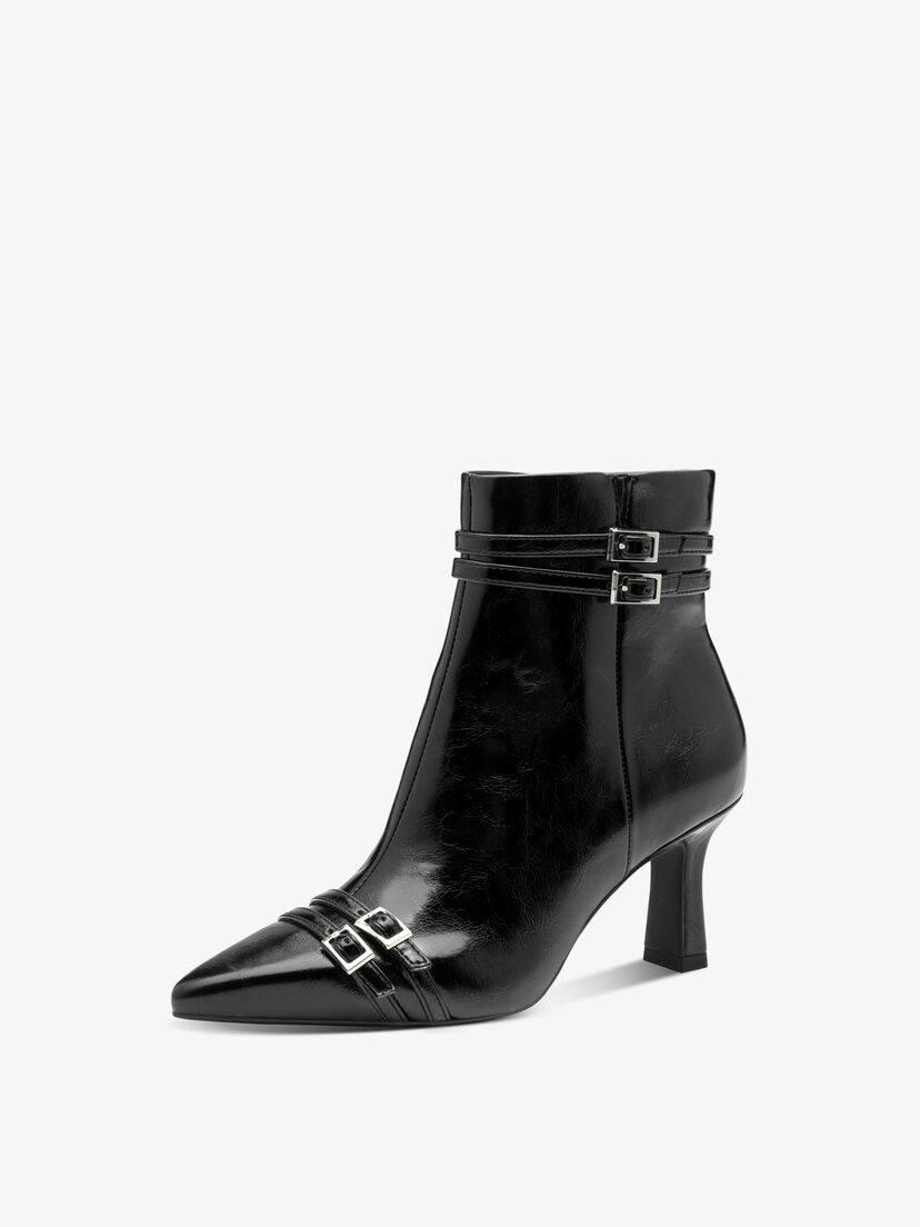 Enkellaarsje - zwart, BLACK, hi-res