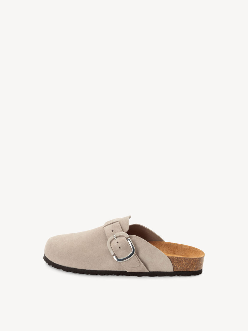 Leren Slipper - grijs, GREY, hi-res