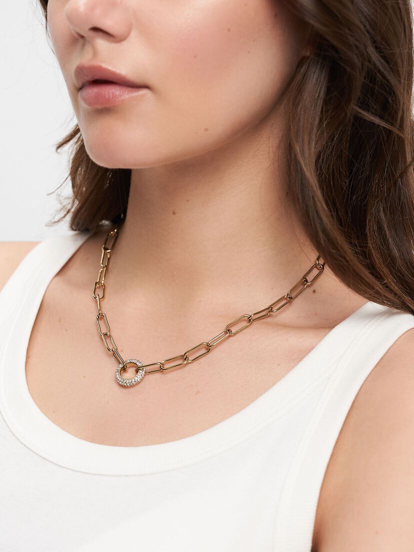 Halskettinge - goud, goud, hi-res