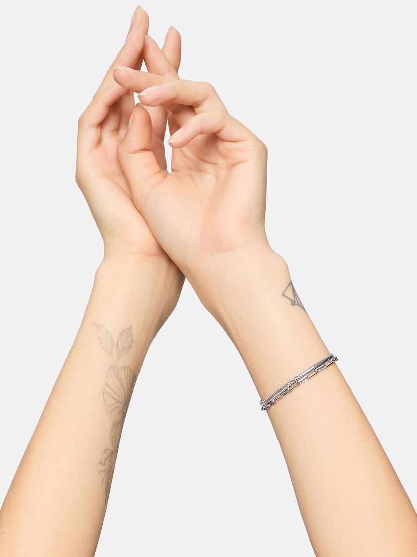 Armbandenset, silber, hi-res