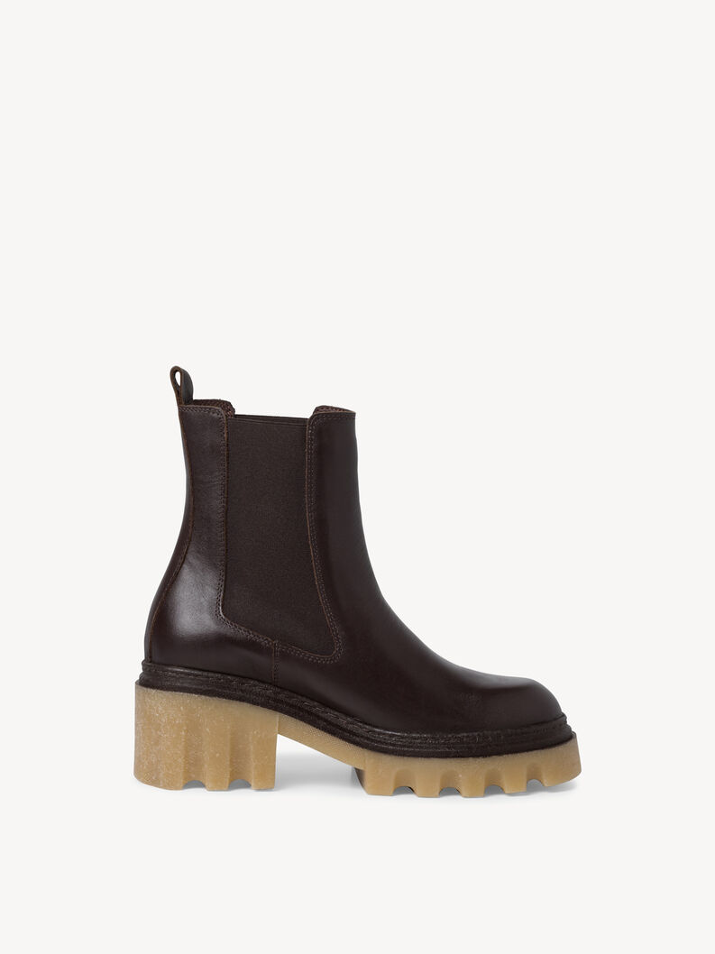 Bottine Chelsea en cuir - marron, DARK BROWN, hi-res