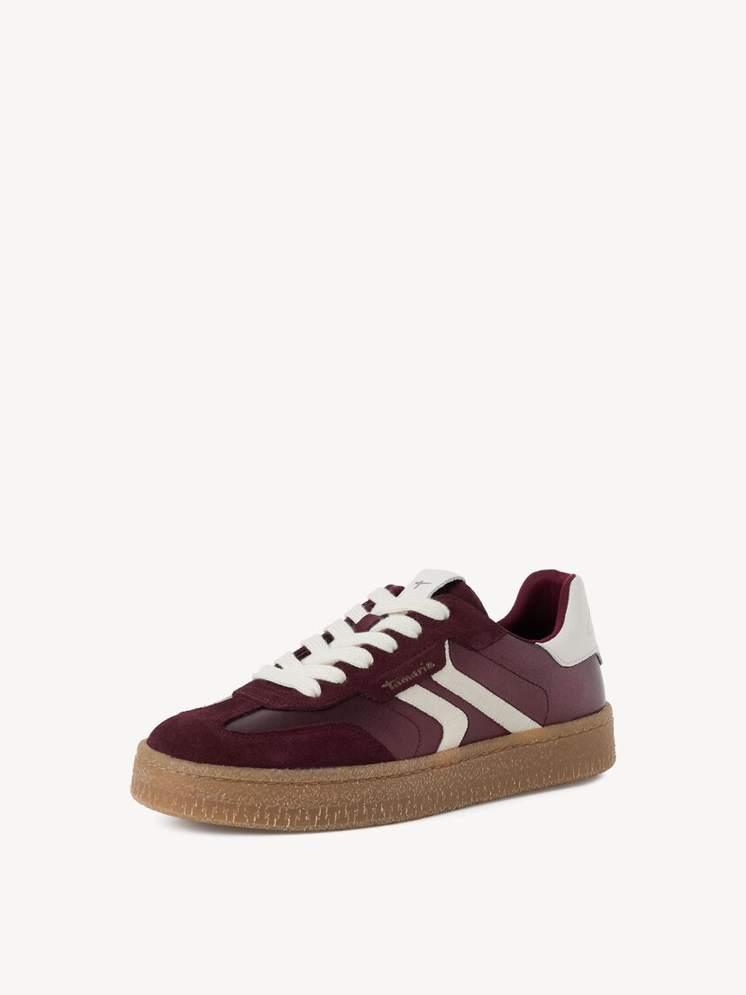 Leren Sneaker - rood, BORDEAUX MET., hi-res
