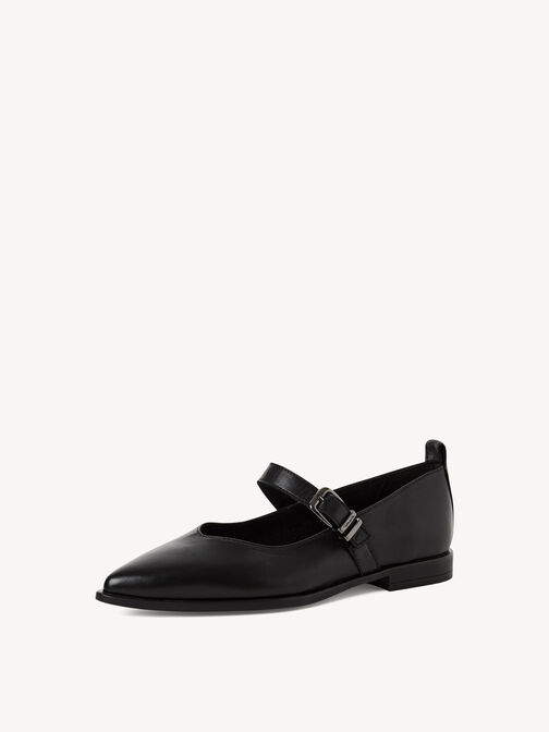 Ballerine, BLACK LEATHER, hi-res