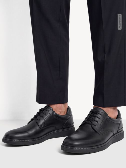 Halbschuh, BLACK LEATHER, hi-res