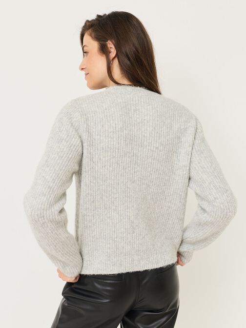 Cardigan, Light Grey Melange, hi-res