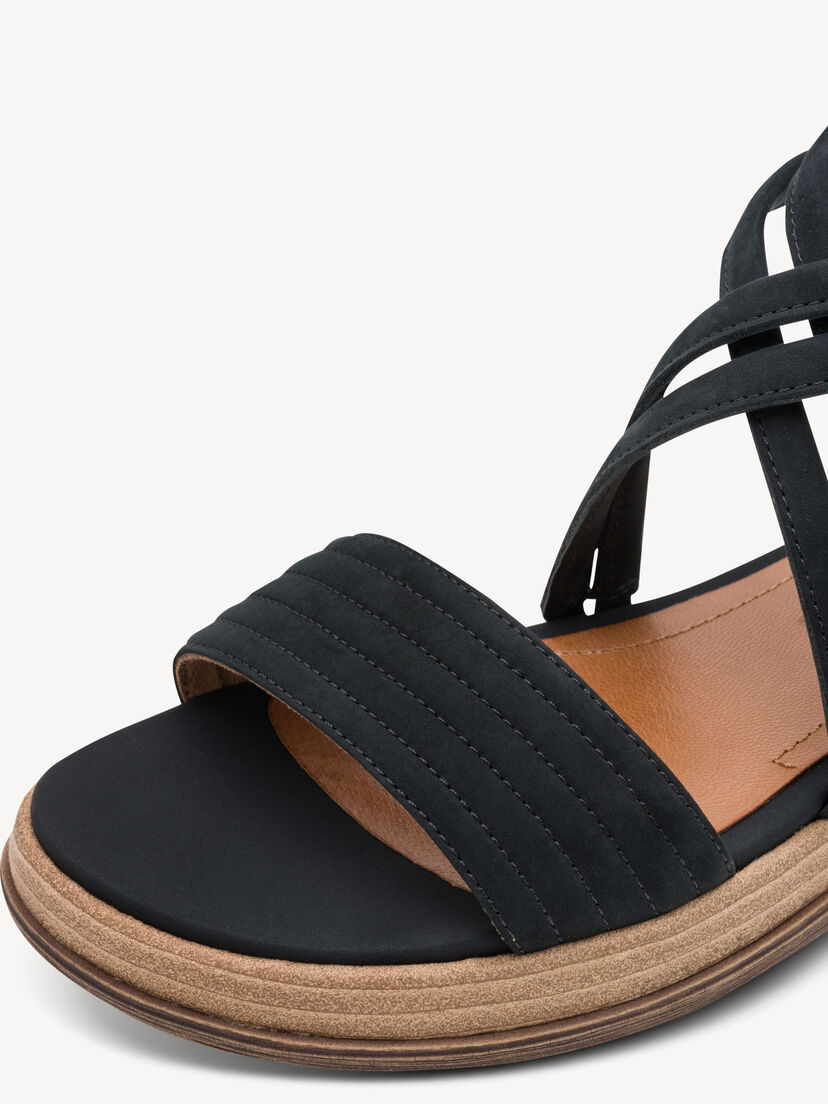 Leren Sandaaltje - blauw, NAVY, hi-res