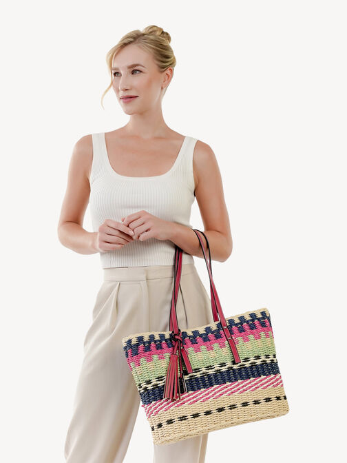 Shopping bag, pink, hi-res
