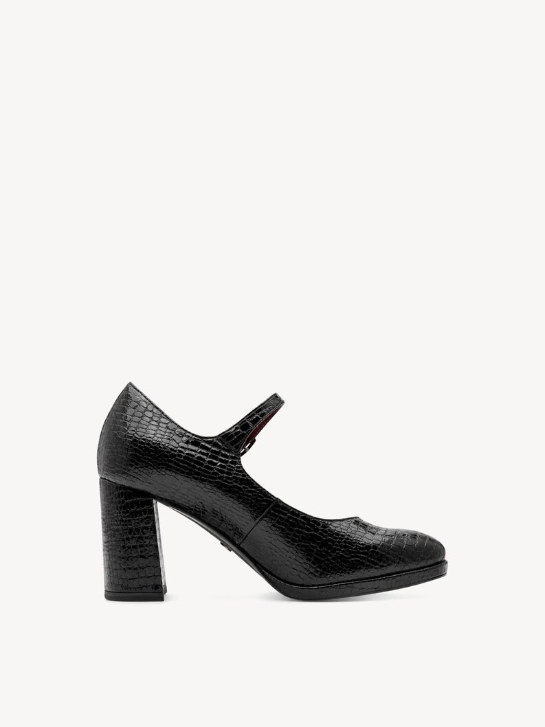 Escarpin, BLACK CROCO, hi-res