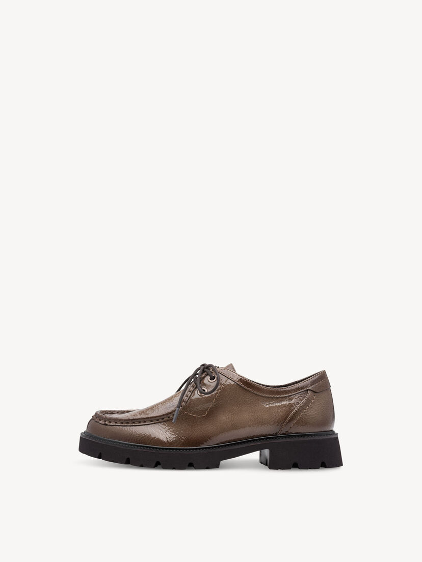 Lage schoen - grijs, STONE PATENT, hi-res