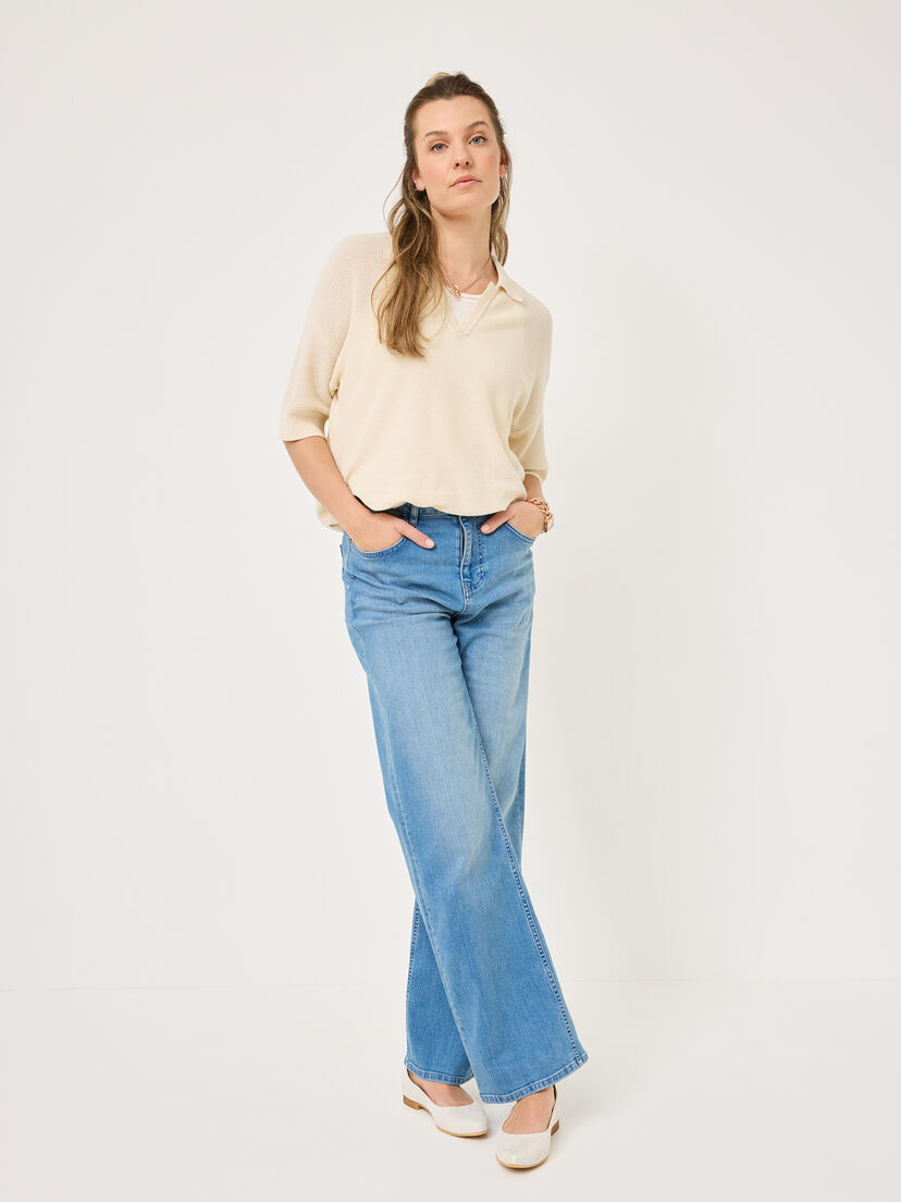 Polo Sweater - beige, Sugar Swizzle, hi-res