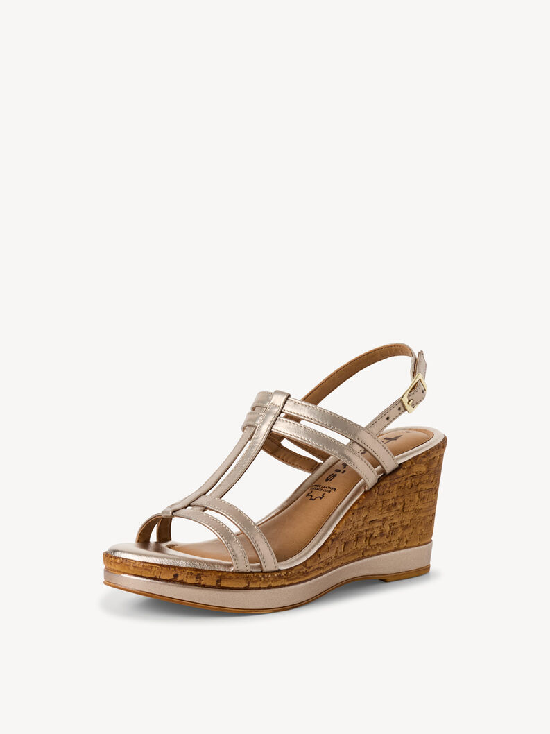 Heeled sandal - beige, CHAMPAGNE, hi-res