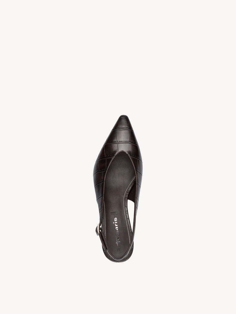 Slingpumps - bruin, MOCCA CROCO, hi-res