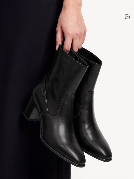 Enkellaarsje, BLACK LEATHER, hi-res