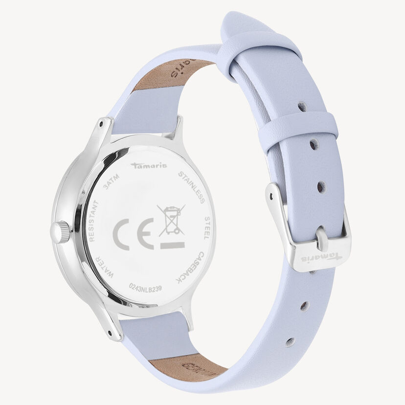 Horloge - zilver, silber-blau, hi-res