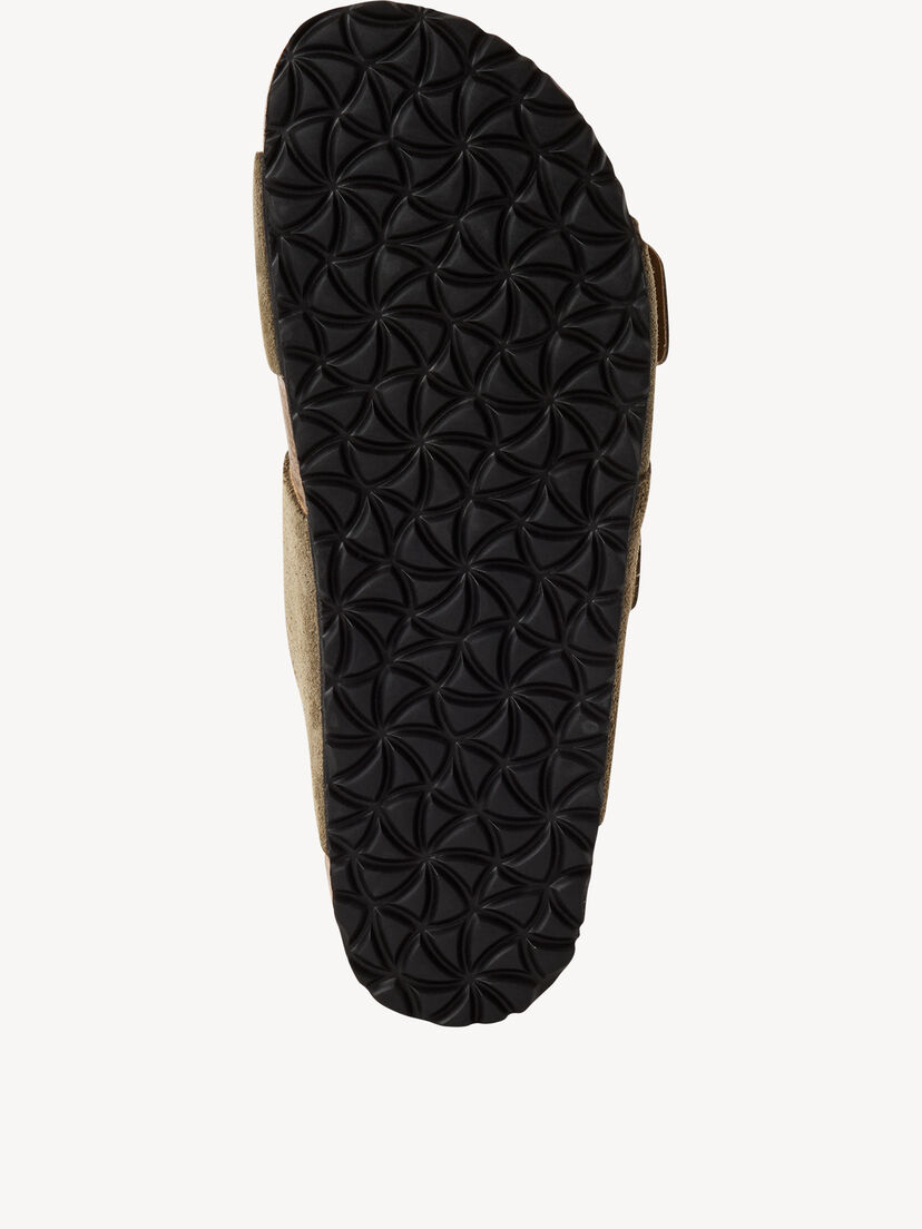 Leren Slipper - groen, OLIVE, hi-res