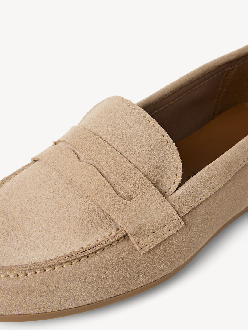 Leren Instappers - beige, CREAM, hi-res