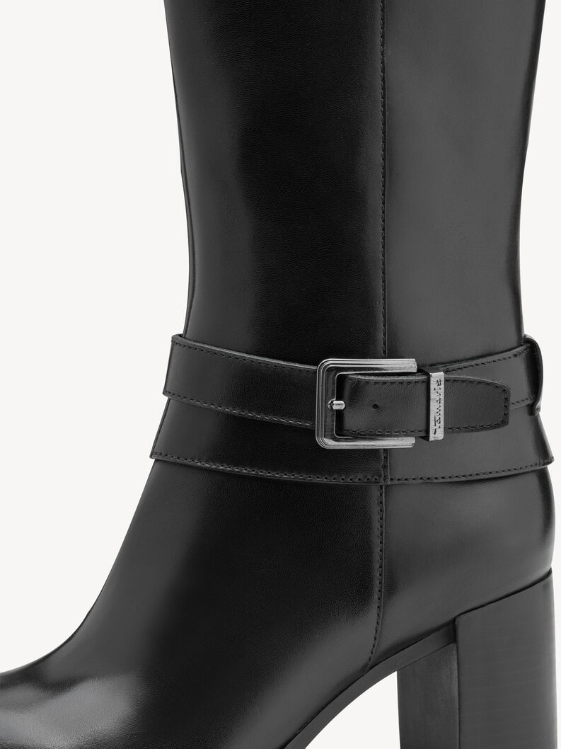 Stiefelette - schwarz, BLACK LEATHER, hi-res