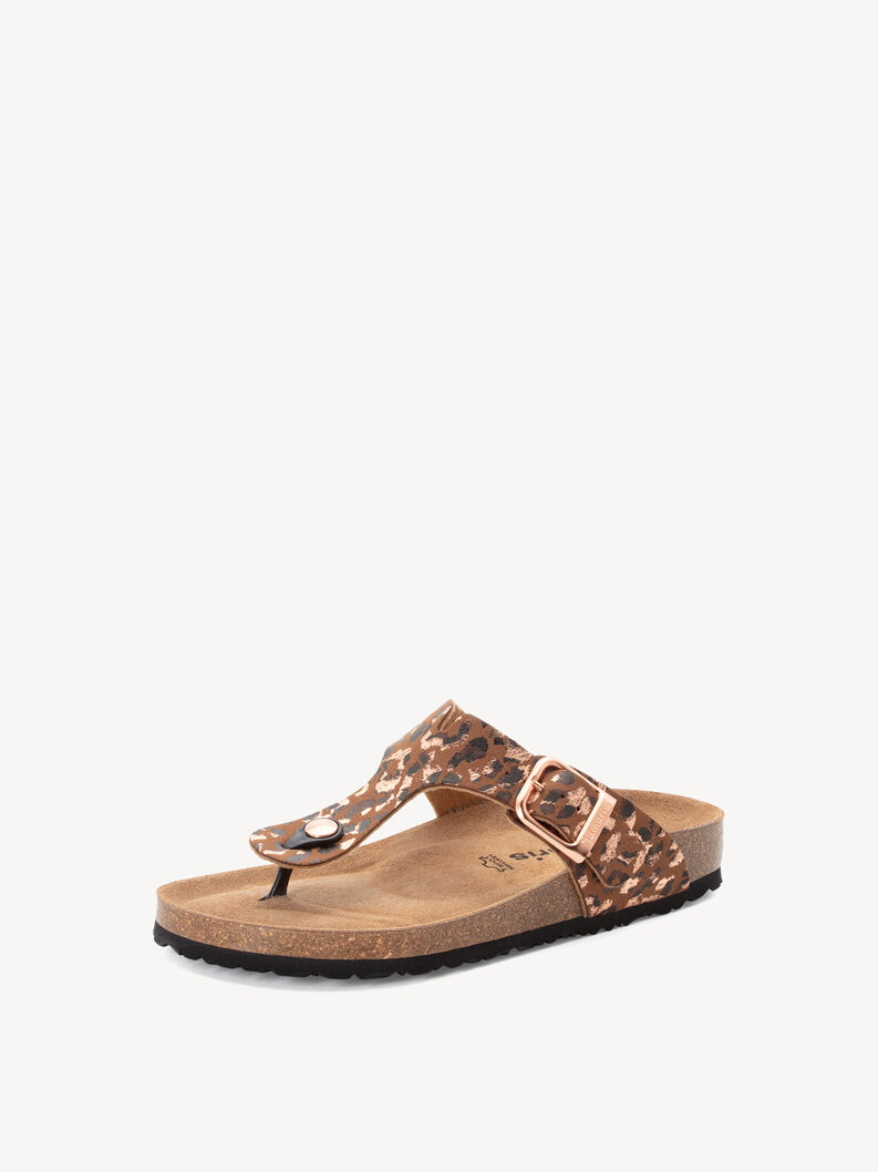 Pantolette - braun, COGNAC/LEOPARD, hi-res