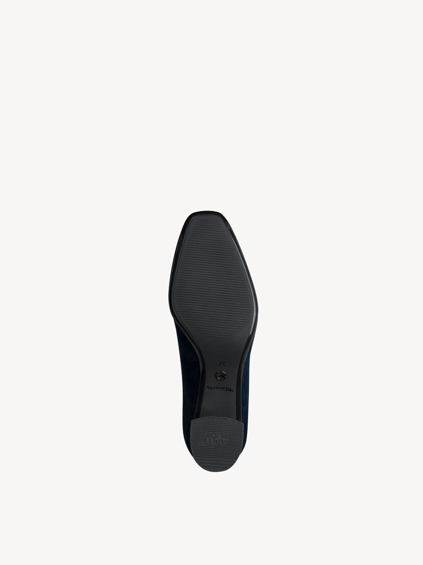 Leren Pumps - blauw, NAVY SUEDE, hi-res