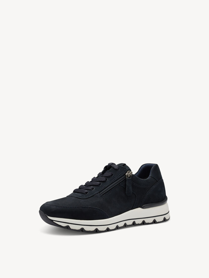 Leren Sneaker - blauw, NAVY, hi-res