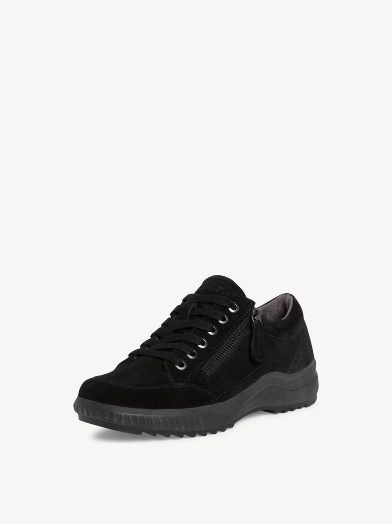 Ledersneaker - schwarz, BLACK, hi-res