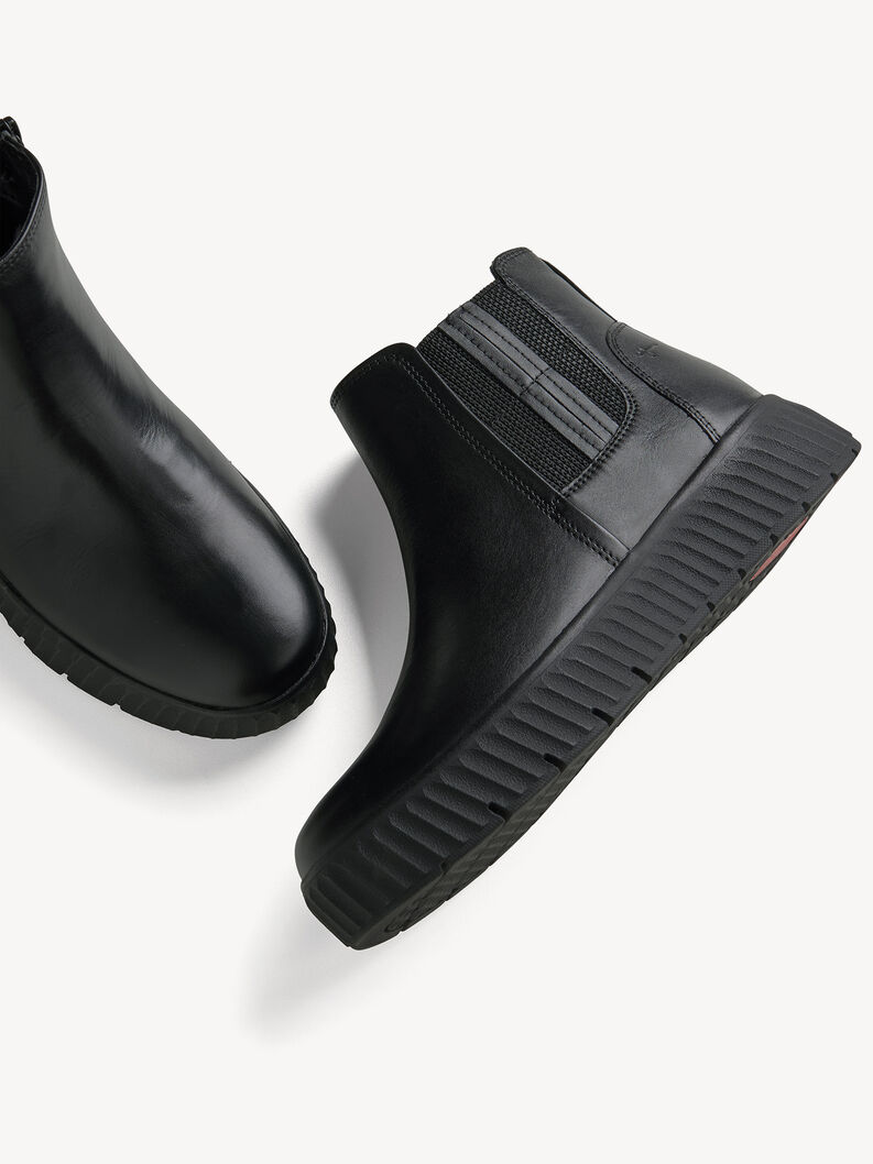 Bottine Chelsea en cuir - noir, BLACK NAPPA, hi-res