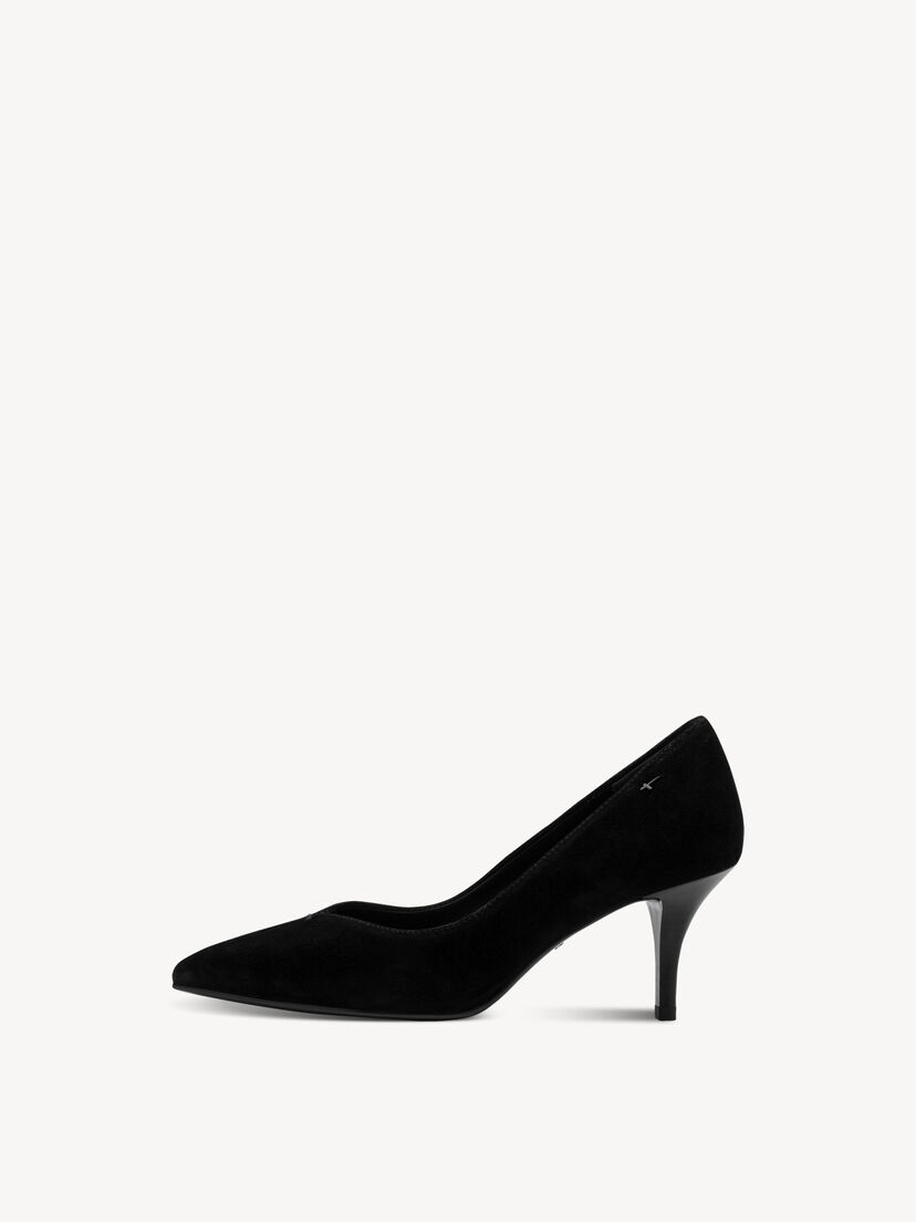 Leren Pumps - zwart, BLACK, hi-res