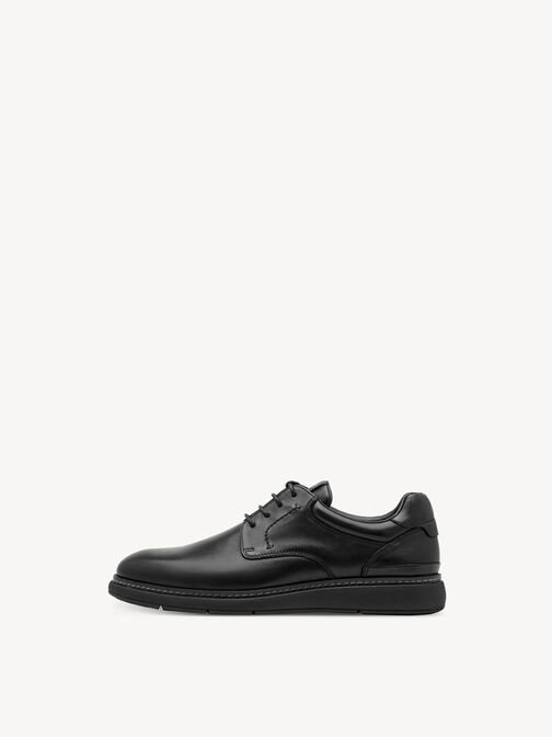 Low shoes, BLACK LEATHER, hi-res