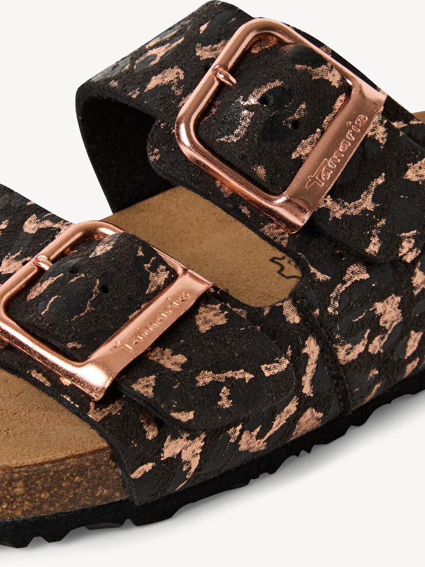 Slipper - zwart, BLACK/LEOPARD, hi-res