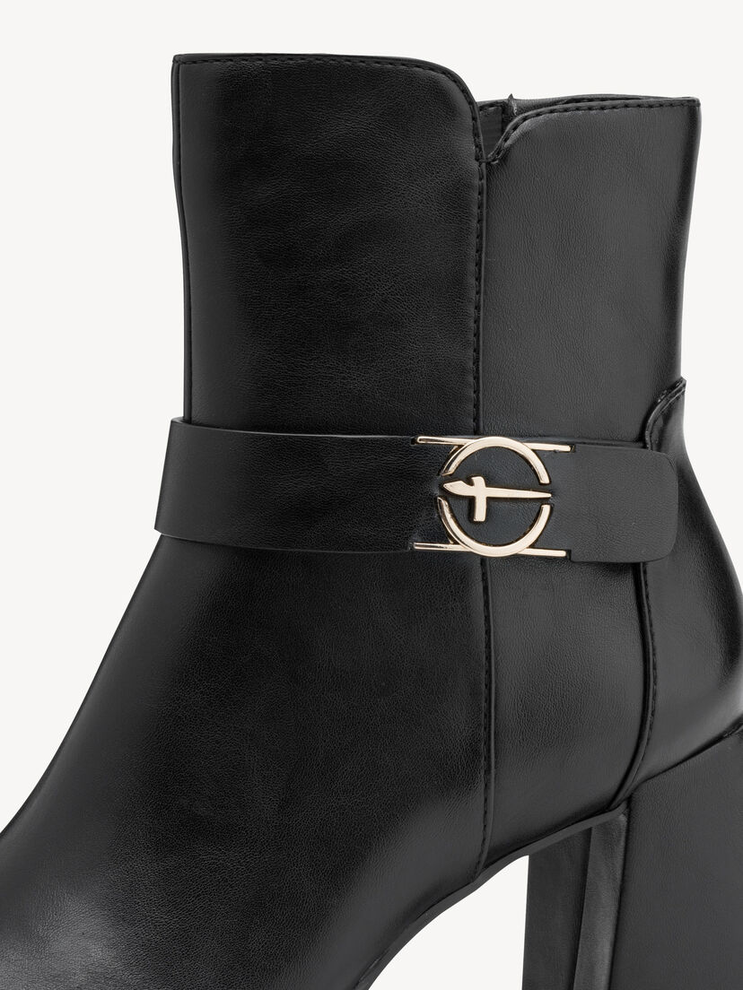 Enkellaarsje - zwart, BLACK, hi-res