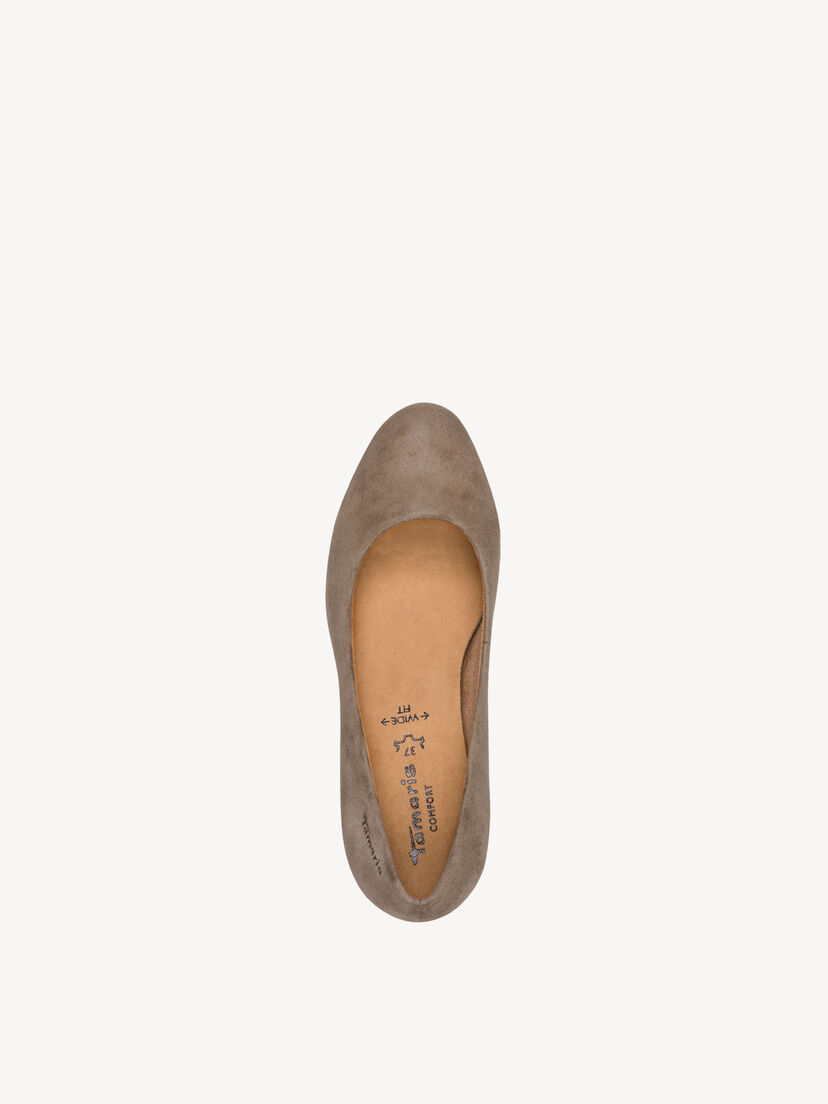 Leren Pumps - bruin, TAUPE SUEDE, hi-res