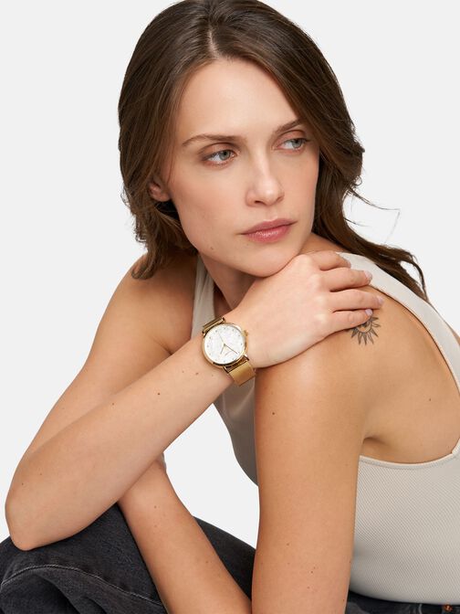 Uhr, gold-gold, hi-res