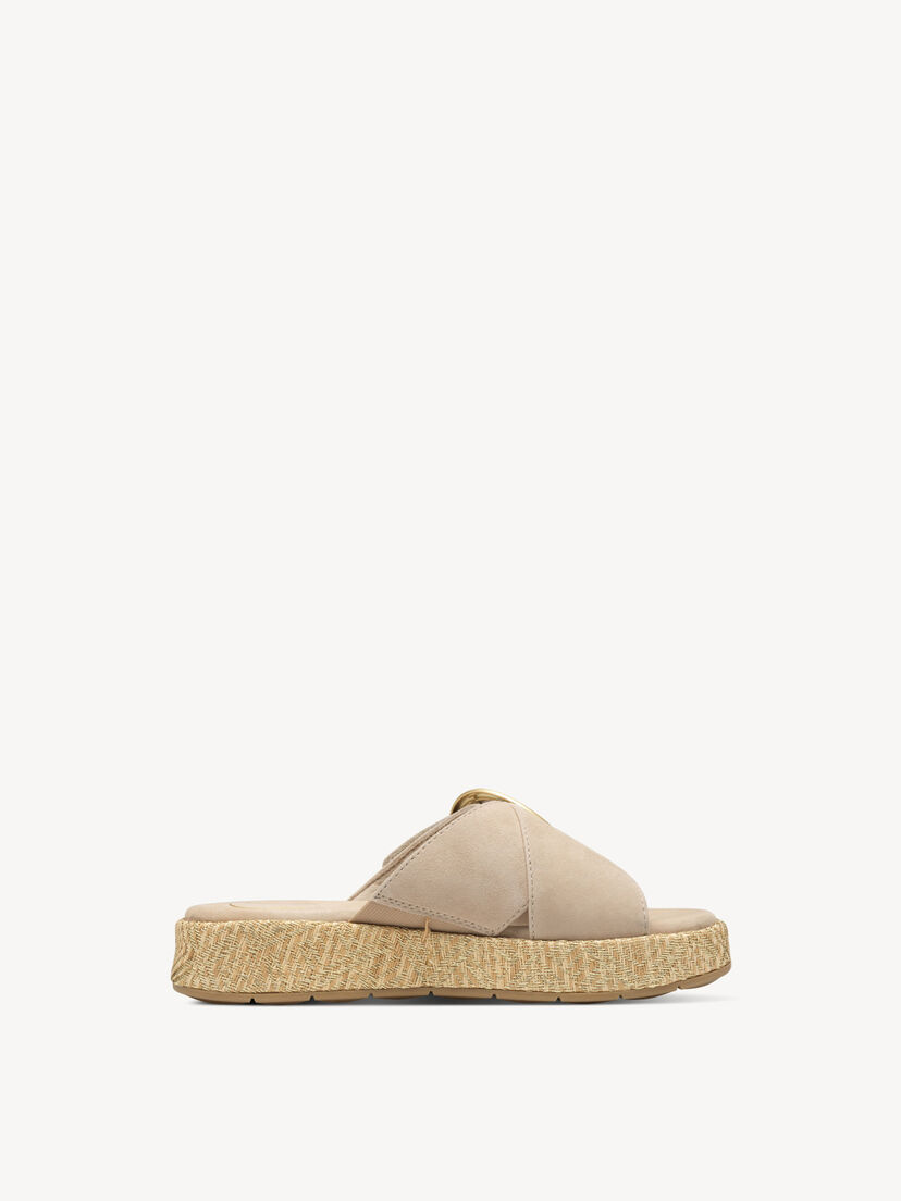 Leren Slipper - beige, beige, hi-res