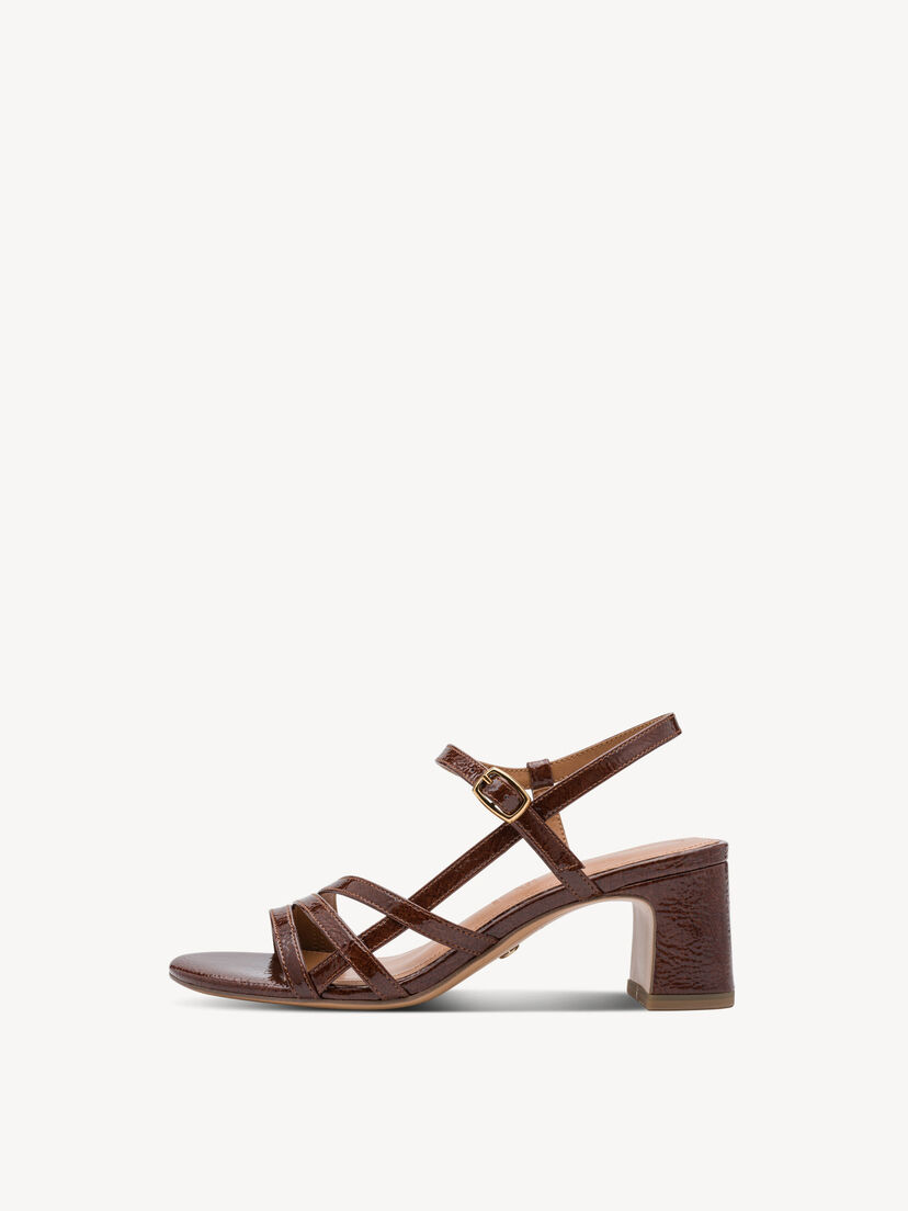 Sandaaltje - bruin, BROWN PATENT, hi-res