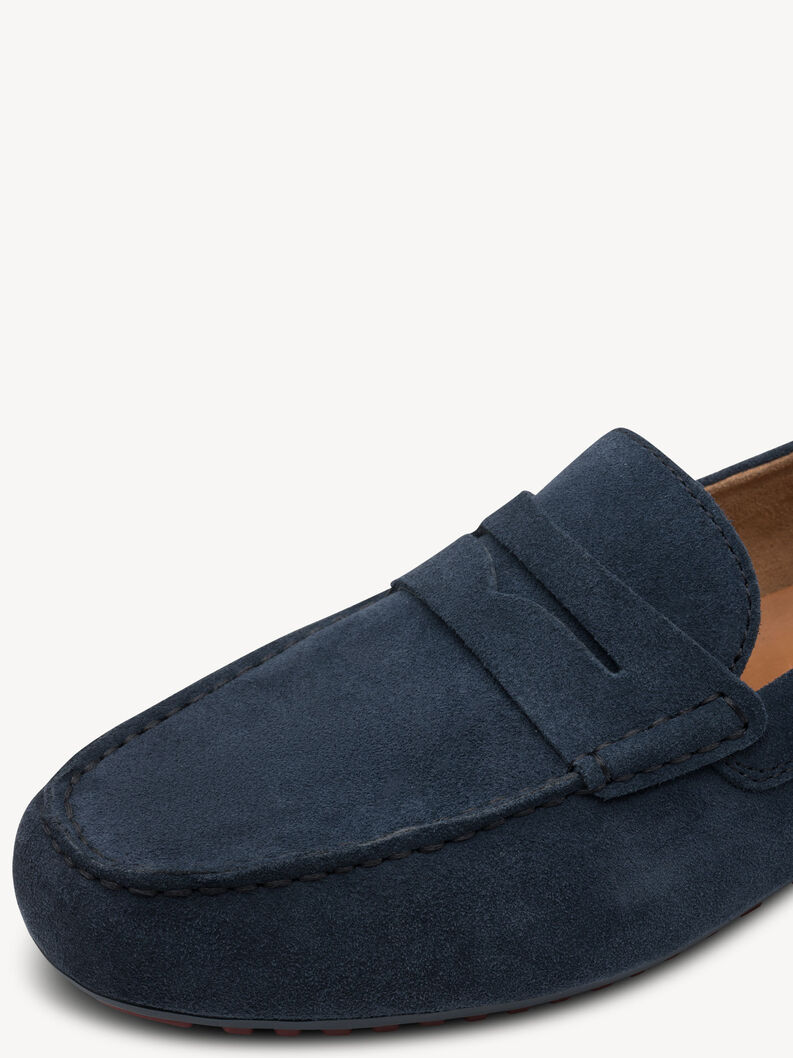 Leather Slipper - blue, NAVY, hi-res