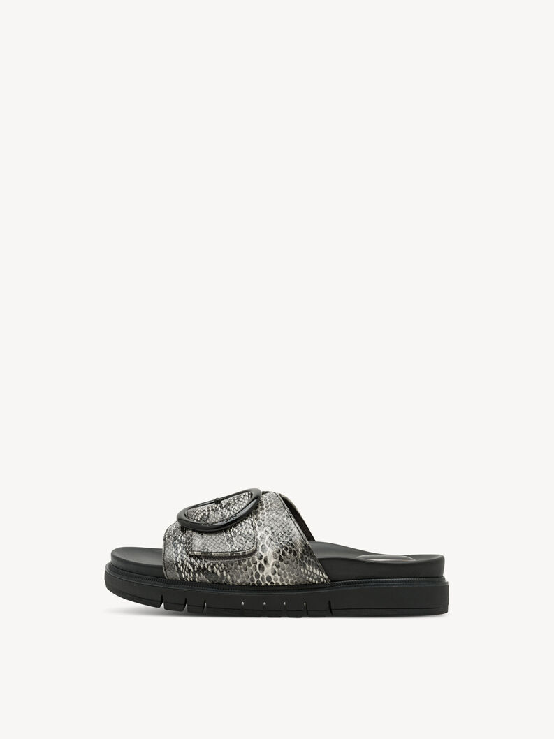 Mule en cuir - noir, BLACK SNAKE, hi-res
