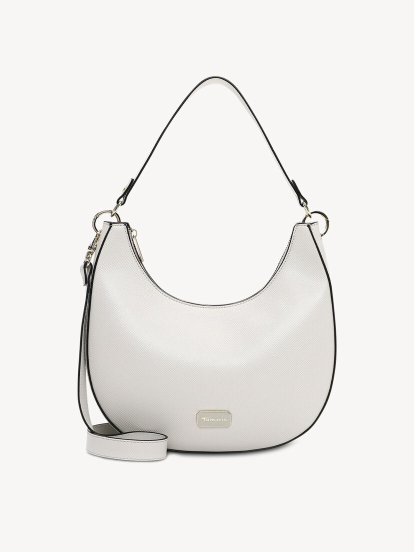 Handtas - grijs, ecru, hi-res