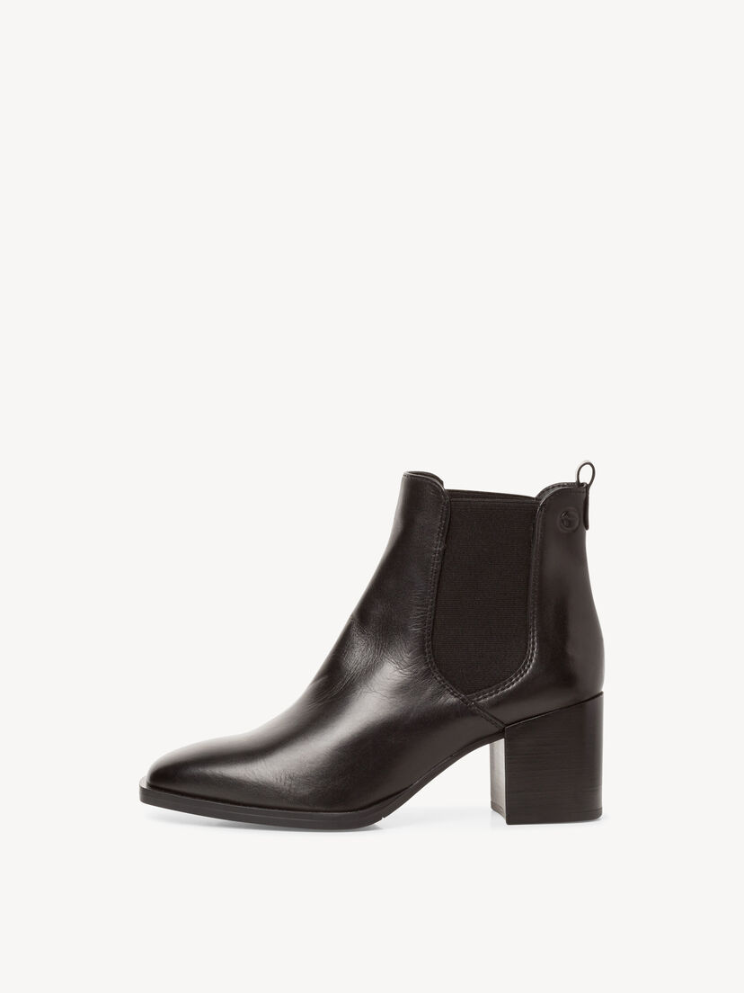 Leren Chelseaboot - zwart, BLACK, hi-res