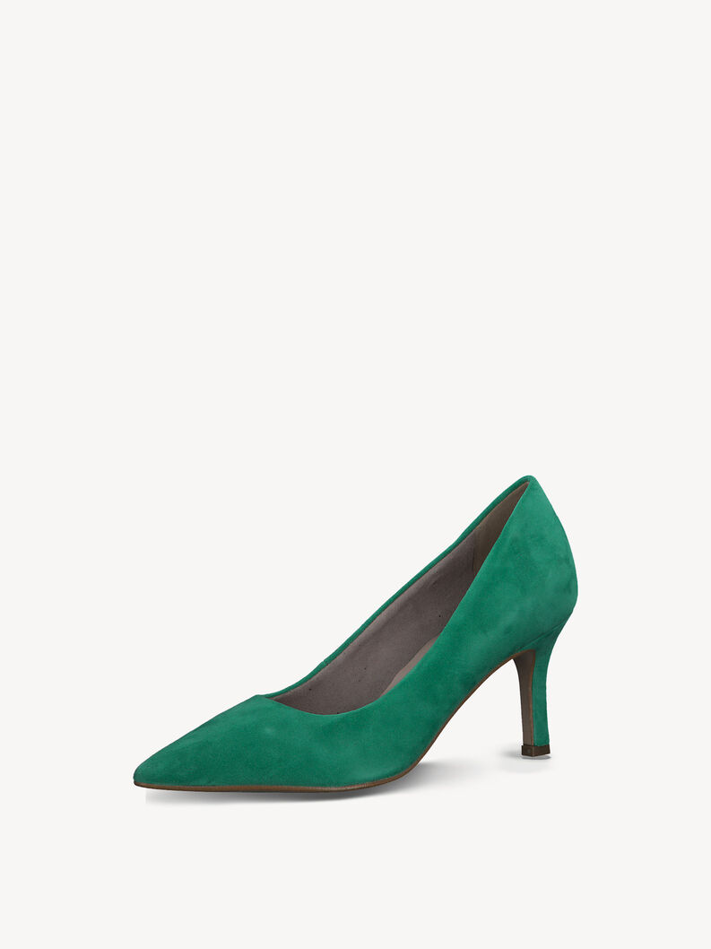 Leather Pumps - green, GREEN, hi-res