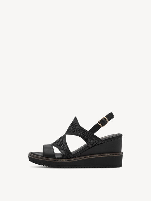 Heeled sandal, BLACK, hi-res