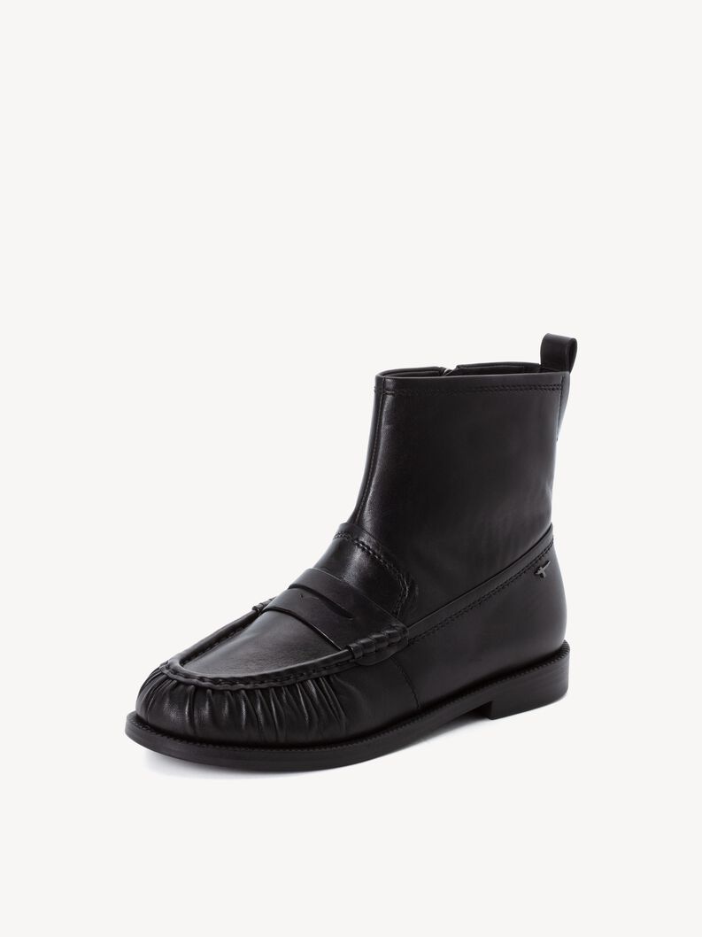 Bottine en cuir - noir, BLACK LEATHER, hi-res