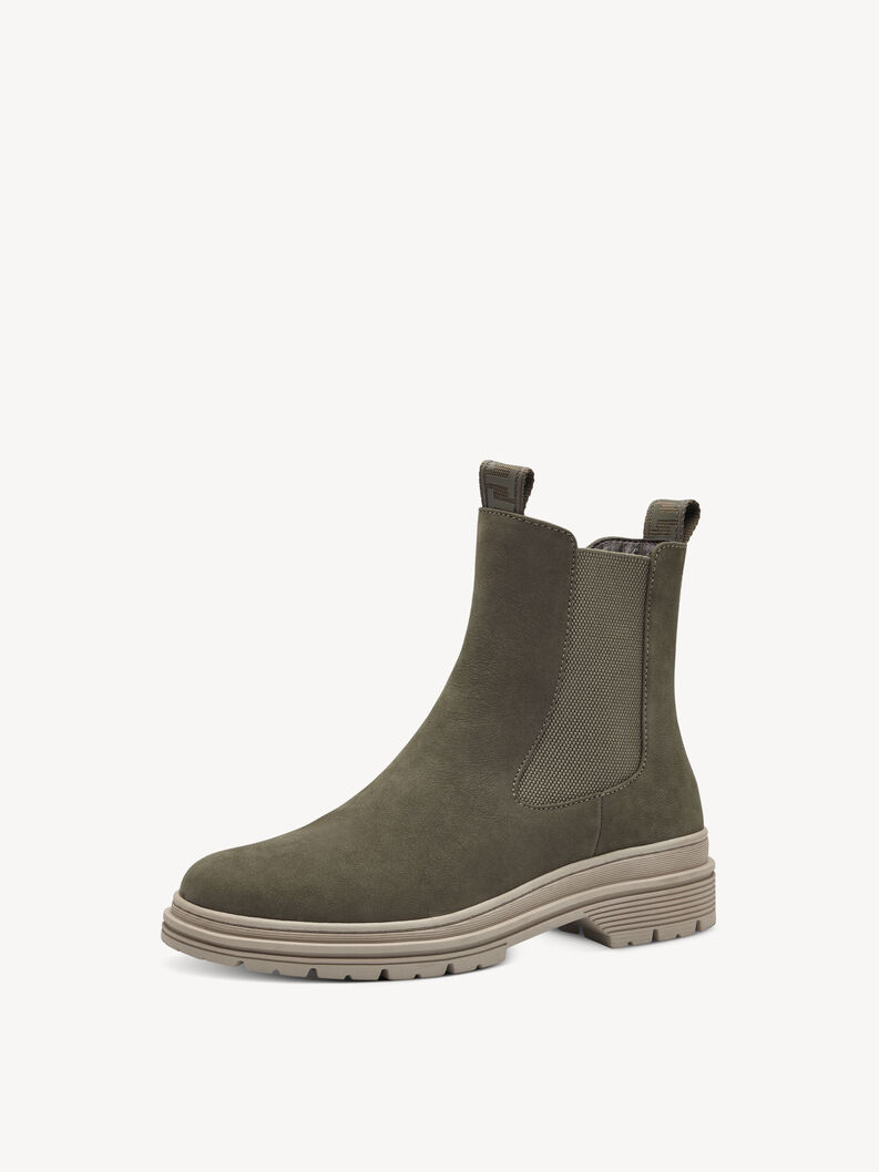 Leder Chelsea Boot - gr&uuml;n, OLIVE, hi-res