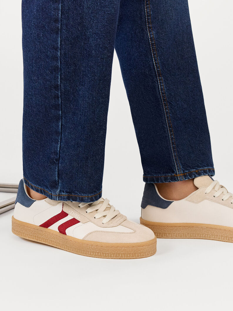 Leather Sneaker - white, OFFWHITE COMB, hi-res