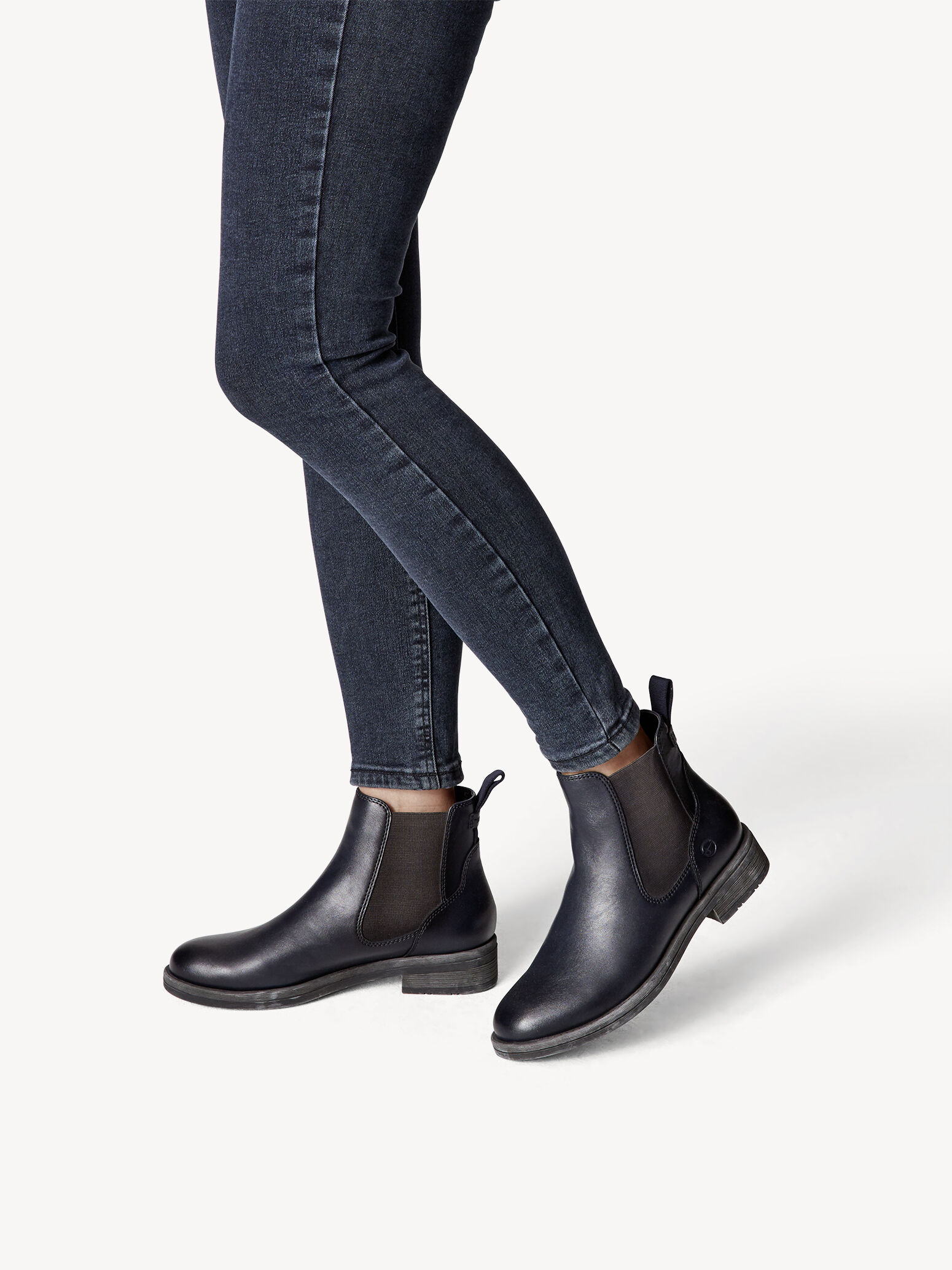 Tamaris Chelsea-boots hakken enkellaars zakelijke schoen met touch it