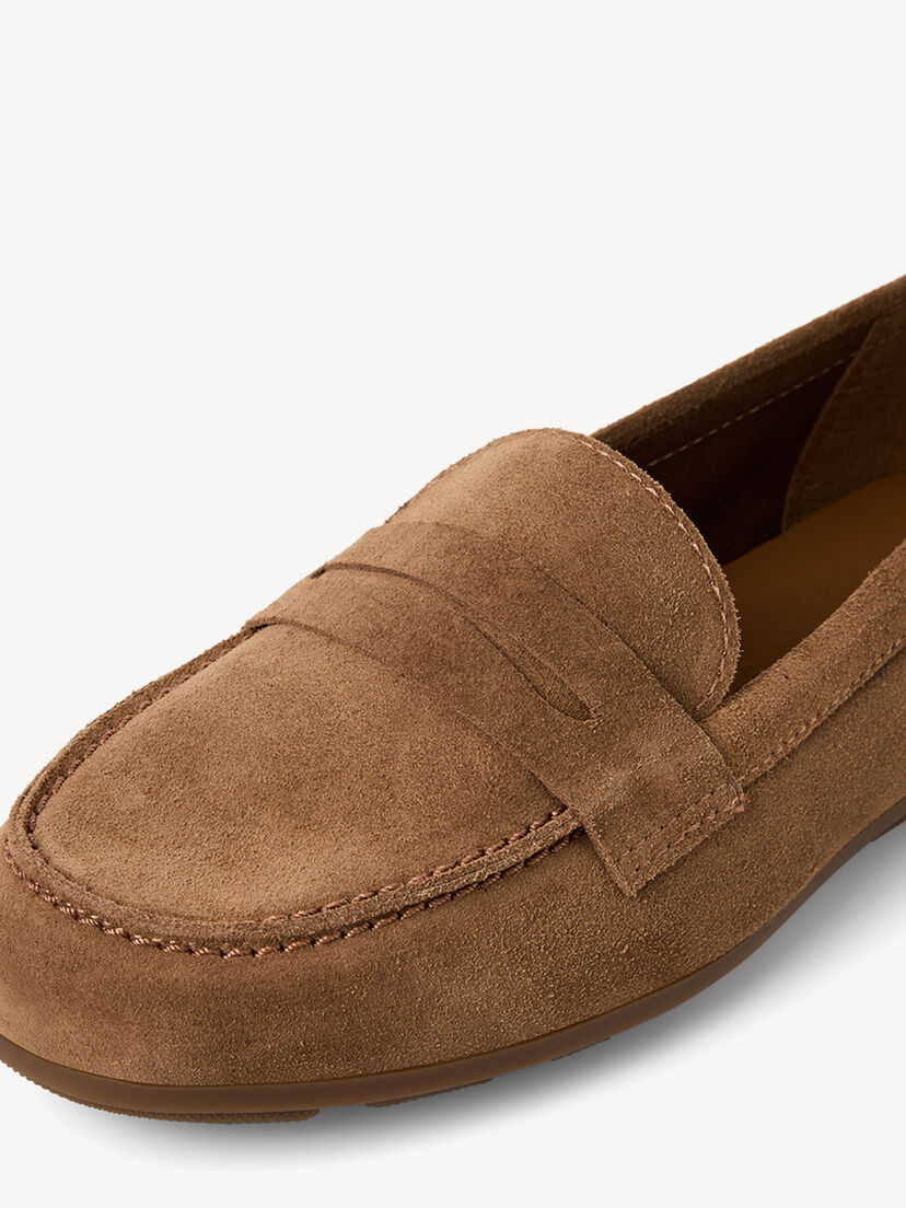 Leren Instappers - bruin, BROWN, hi-res