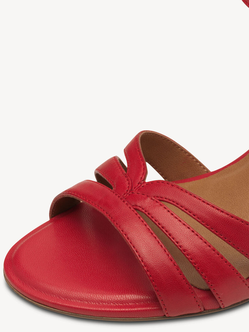 Ledersandalette - rot, RED LEATHER, hi-res