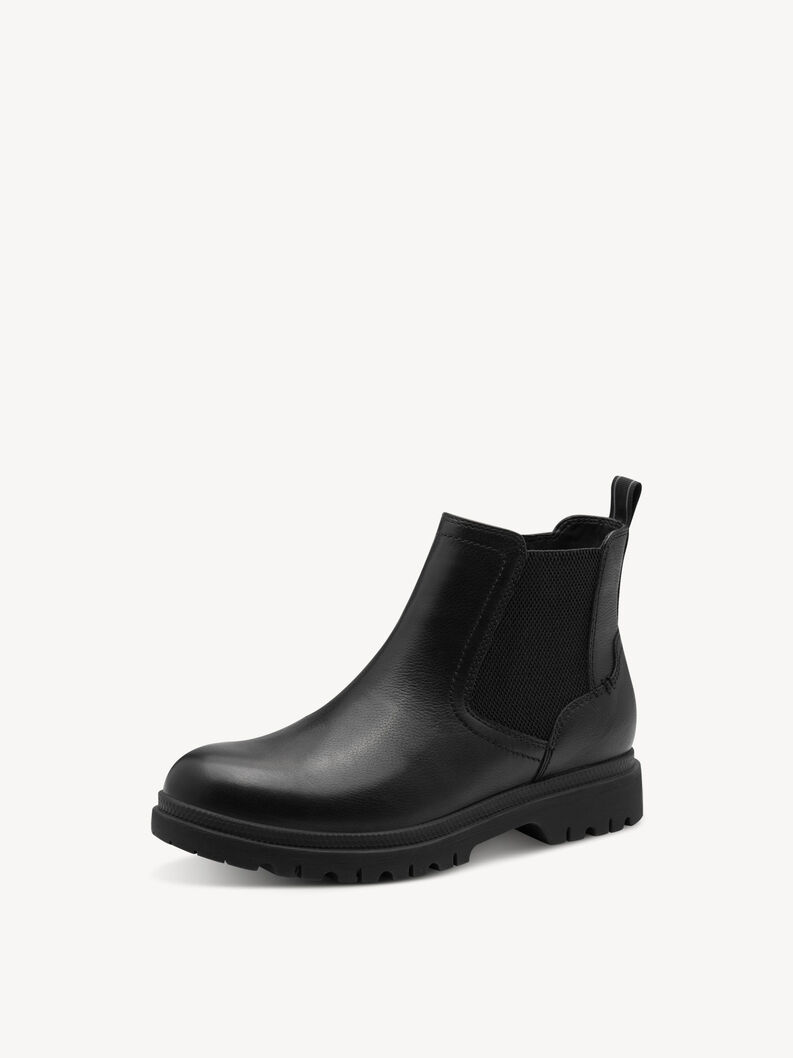Leder Chelsea Boot - schwarz, BLACK LEATHER, hi-res