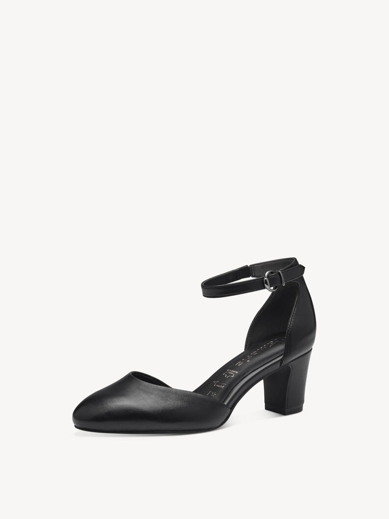 Leather Pumps - black, BLACK LEATHER, hi-res