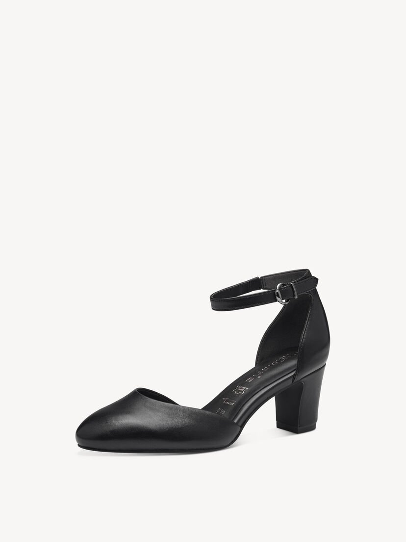 Leren Pumps - zwart, BLACK LEATHER, hi-res